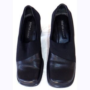 PrimaRoyale Black Chunky square heels